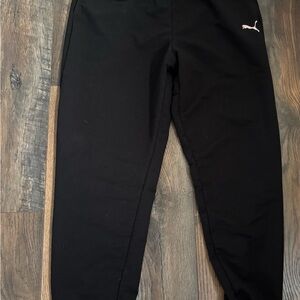 Puma Women’s Small Black Sweatpants with White Logo